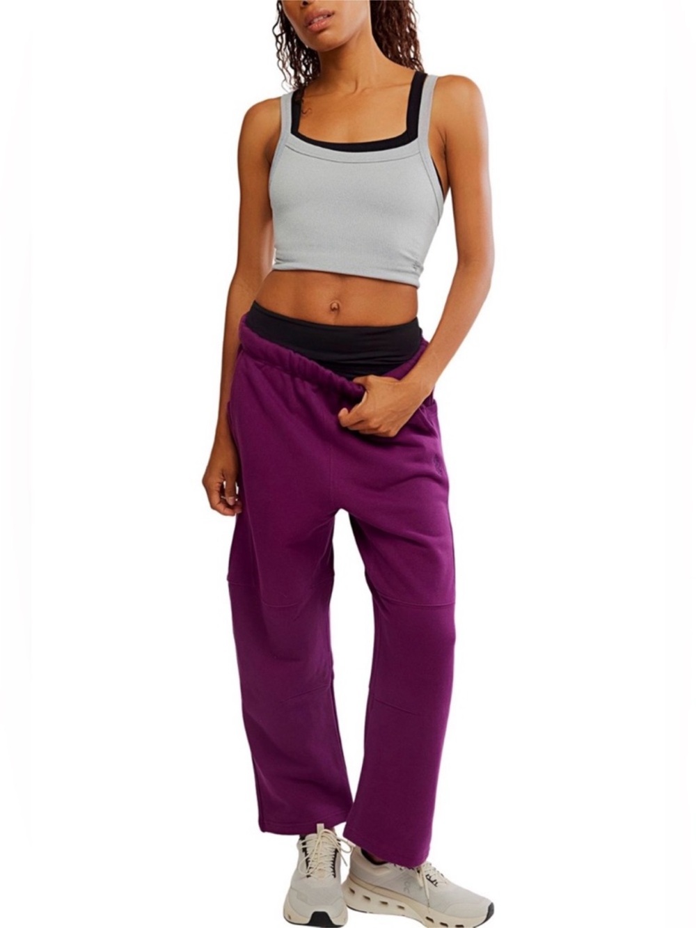 FP‎ Movement Top Score Barrel Pants NWT size XS Deep Mulberry Sweatpants Lounge